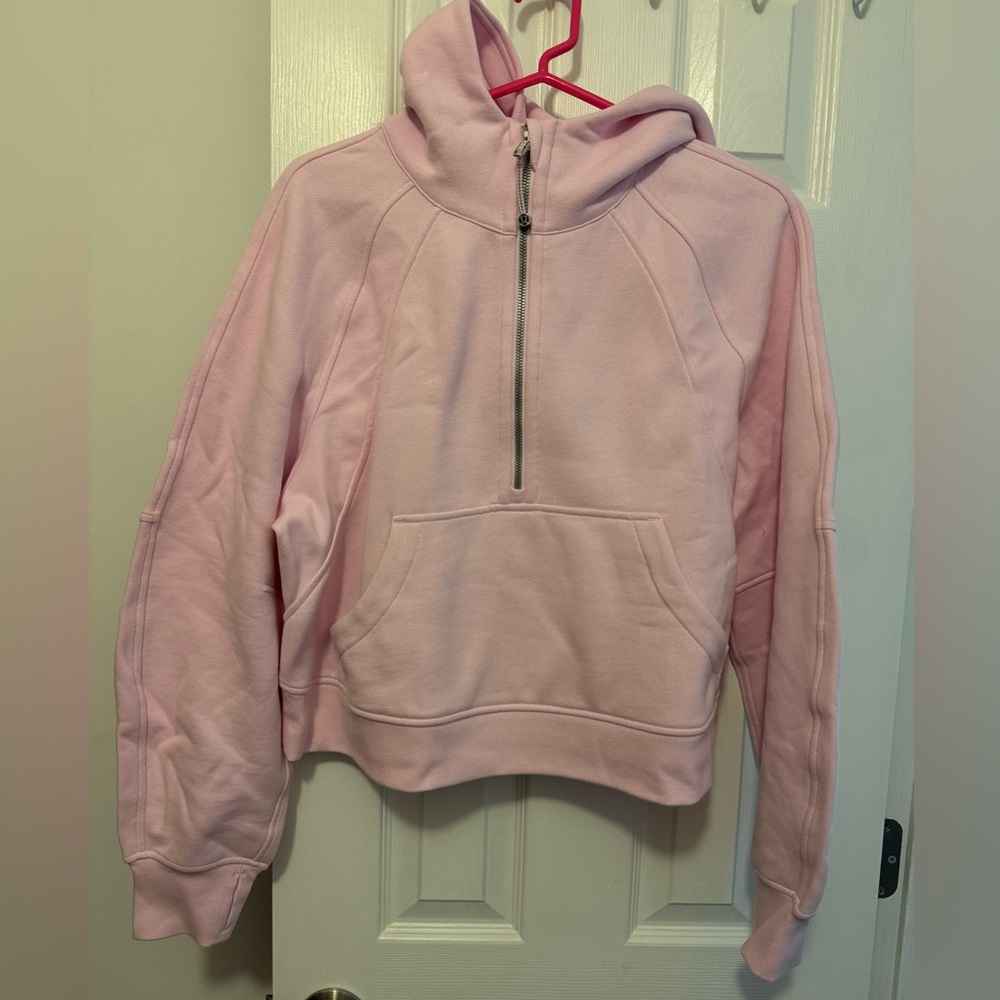 NWOT Lululemon Scuba Oversized Half-Zip Hoodie in Meadowsweet Pink, M/L